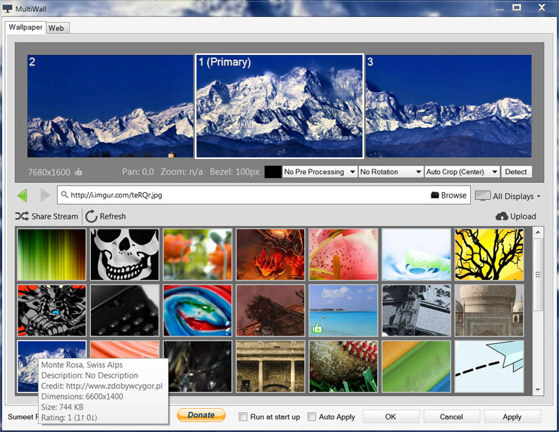 MultiWall - Wallpaper Tool for Multiple Monitor Desktops